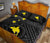 Papua New Guinea Personalised Quilt Bed Set - Flag With Polynesian Patterns (Black) - Polynesian Pride