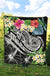 Polynesian American Samoa Premium Quilt - Summer Plumeria (Black) - Polynesian Pride