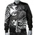 Polynesian Wallis and Futuna Men's Bomber Jacket - White Shark Polynesian Tattoo - Polynesian Pride