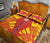 New Caledonia Quilt Bed Set - New Caledonia Coat Of Arms & Polynesian Yellow Tattoo Style - Polynesian Pride