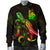 New Caledonia Polynesian Men's Bomber Jacket - Turtle With Blooming Hibiscus Reggae - Polynesian Pride