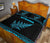 Aotearoa New Zealand Maori Quilt Bed Set Silver Fern Blue - Polynesian Pride