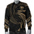 Hawaii Polynesian Custom Personalised Men's Bomber Jacket - Gold Tribal Wave - Polynesian Pride