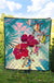 Polynesian Hawaii Premium Quilt - Plumeria Turtles with Hibiscus - Polynesian Pride