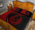 Hawaii Fish Hook Polynesian Quilt Bed Set - Circle Style Red - Polynesian Pride