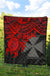 Wallis and Futuna Polynesian Premium Quilt - Wallis and Futuna Coat Of Arms & Red Turtle Hibiscus - Polynesian Pride