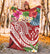 Kosrae Polynesian Premium Blanket - Summer Plumeria (Red) - Polynesian Pride