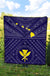 Hawaii Premium Quilt - Hawaii Kanaka Maoli And Map ( Blue) - Polynesian Pride