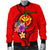 Hawaii Polynesian Men's Bomber Jacket - Floral With Seal Red - Polynesian Pride