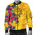 Polynesian Men's Bomber Jackets - Hawaii Kanaka Maoli & Hibiscus Flowers With Polynesian Patterns - Polynesian Pride