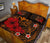 Polynesian Hawaii Kanaka Maoli Quilt Bed Set - Humpback Whale with Hibiscus (Golden) - Polynesian Pride