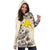 Papua New Guinea Hoodie Dress - Papua New Guinea Flag & Beige Hibiscus - Polynesian Pride