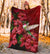 Hawaii Red Hibiscus Humming Bird Premium Blanket - Polynesian Pride