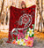 Tahiti Premium Blanket - Turtle Plumeria (Red) - Polynesian Pride