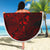 Wallis And Futuna Polynesia Beach Blanket Turtle Hibiscus Red - Polynesian Pride