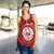 Tahiti Personalised Women's Racerback Tank - Tahiti Seal In Polynesian Tattoo Style (Red) - Polynesian Pride