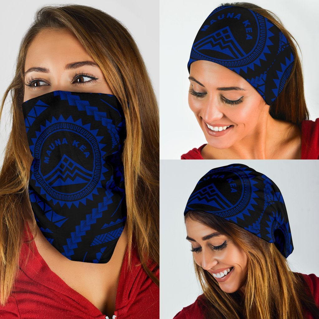 Hawaiian Mauna Kea Blue Bandana 3 - Pack One Size Blue - Polynesian Pride