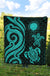 Northern Mariana Islands Premium Quilt - Turquoise Tentacle Turtle - Polynesian Pride