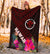 Hawaii Premium Blanket - Kanaka Maoli With Hibiscus On Polynesian Patterns (RED) - Polynesian Pride