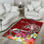 Tonga Custom Personalised Area Rug - Turtle Plumeria (Red) - Polynesian Pride