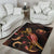 Hawaii Polynesian Area Rugs - Turtle With Blooming Hibiscus Gold - Polynesian Pride