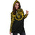 Niue Women Hoodie Dress - Niue Coat Of Arms Polynesian Gold Black - Polynesian Pride