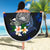 American Samoa Polynesian Beach Blanket - Turtle With Plumeria Flowers - Polynesian Pride