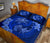 Hawaii Yin Yang Turtle Shark Hibiscus Plumeria Quilt Bed Set - Blue - Polynesian Pride