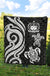 Samoa Premium Quilt - White Tentacle Turtle - Polynesian Pride