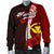 Hawaii Polynesian Men's Bomber Jacket - Coat Of Arm With Hibiscus - Polynesian Pride