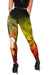 Custom Personalised Chuuk Women's Leggings - Humpback Whale with Tropical Flowers (Yellow) - Polynesian Pride