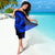 Guam Sarong - Hibiscus and Wave Blue - Polynesian Pride