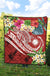 Marshall Islands Polynesian Premium Quilt - Summer Plumeria (Red) - Polynesian Pride