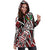 Pohnpei Women's Hoodie Dress - Tribal Flower Special Pattern Red Color - Polynesian Pride