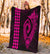 Hawaii Kakau Makau Fish Hook Polynesian Premium Blanket - Pink - Polynesian Pride