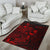 Fiji Area Rugs Turtle Hibiscus Red - Polynesian Pride