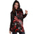 FiJi Polynesian Hoodie Dress - Turtle With Blooming Hibiscus Red - Polynesian Pride