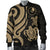 Yap Micronesian Men Bomber Jacket - Gold Tentacle Turtle - Polynesian Pride