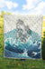 Maori Manaia The Blue Sea Premium Quilt, White - Polynesian Pride