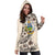 Solomon Islands Hoodie Dress - Solomon Islands Coat Of Arms & Beige Hibiscus - Polynesian Pride