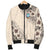 Guam Men's Bomber Jacket - The Beige Hibiscus - Polynesian Pride