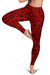 Polynesian Kakau Turtle Red Hawaii Women's Leggings AH - Polynesian Pride