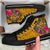 Hawaii High Top Shoes - Kanaka Maoli With Hibiscus On Polynesian Patterns (YELLOW) Unisex Black - Polynesian Pride