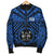 Fiji Men's Bomber Jacket - Fiji Seal With Polynesian Tattoo Style (Blue) - Polynesian Pride