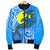 Palau Polynesian Men's Bomber Jacket - Palau Flag with Polynesian Tattoo - Polynesian Pride