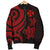 Wallis and Futuna Men's Bomber Jacket - Red Tentacle Turtle - Polynesian Pride