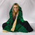 Kanaka Map Polynesian Hooded Blanket - Green - Armor Style - Polynesian Pride