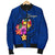 Tonga Polynesian Men's Bomber Jacket - Floral With Seal Blue Blue - Polynesian Pride