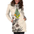 Alo Wallis and Futuna Hoodie Dress - Alo Flag & Beige Hibiscus - Polynesian Pride