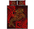 Guam Polynesian Quilt Bed Set - Red Shark Polynesian Tattoo - Polynesian Pride